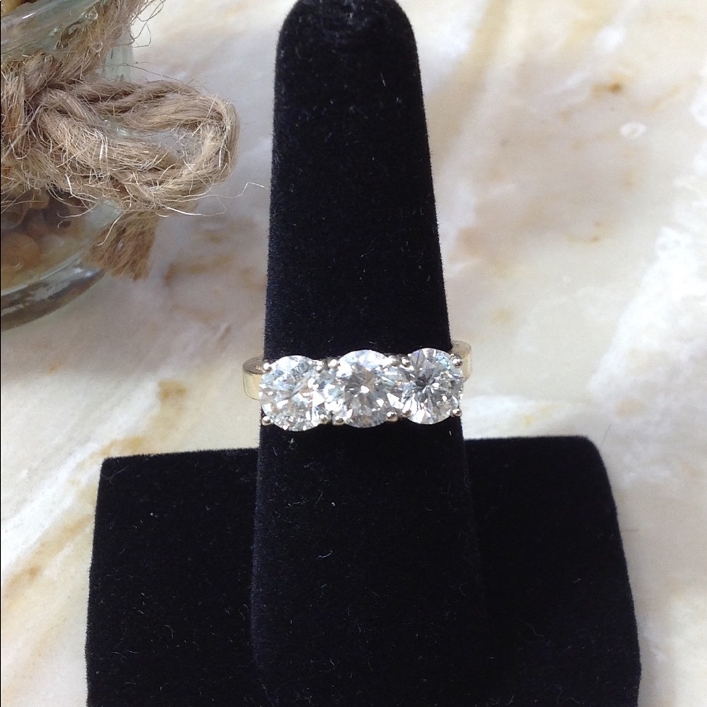 14K GOLD 3CT DIAMOND ENGAGEMENT RING